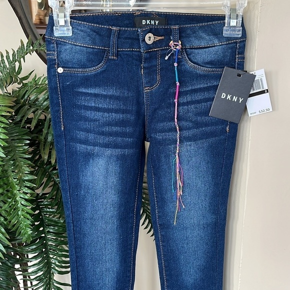 Brand New DKNY Girls Skinny Jeans Laguna Blue Ankle Length Stretch - Picture 2 of 16